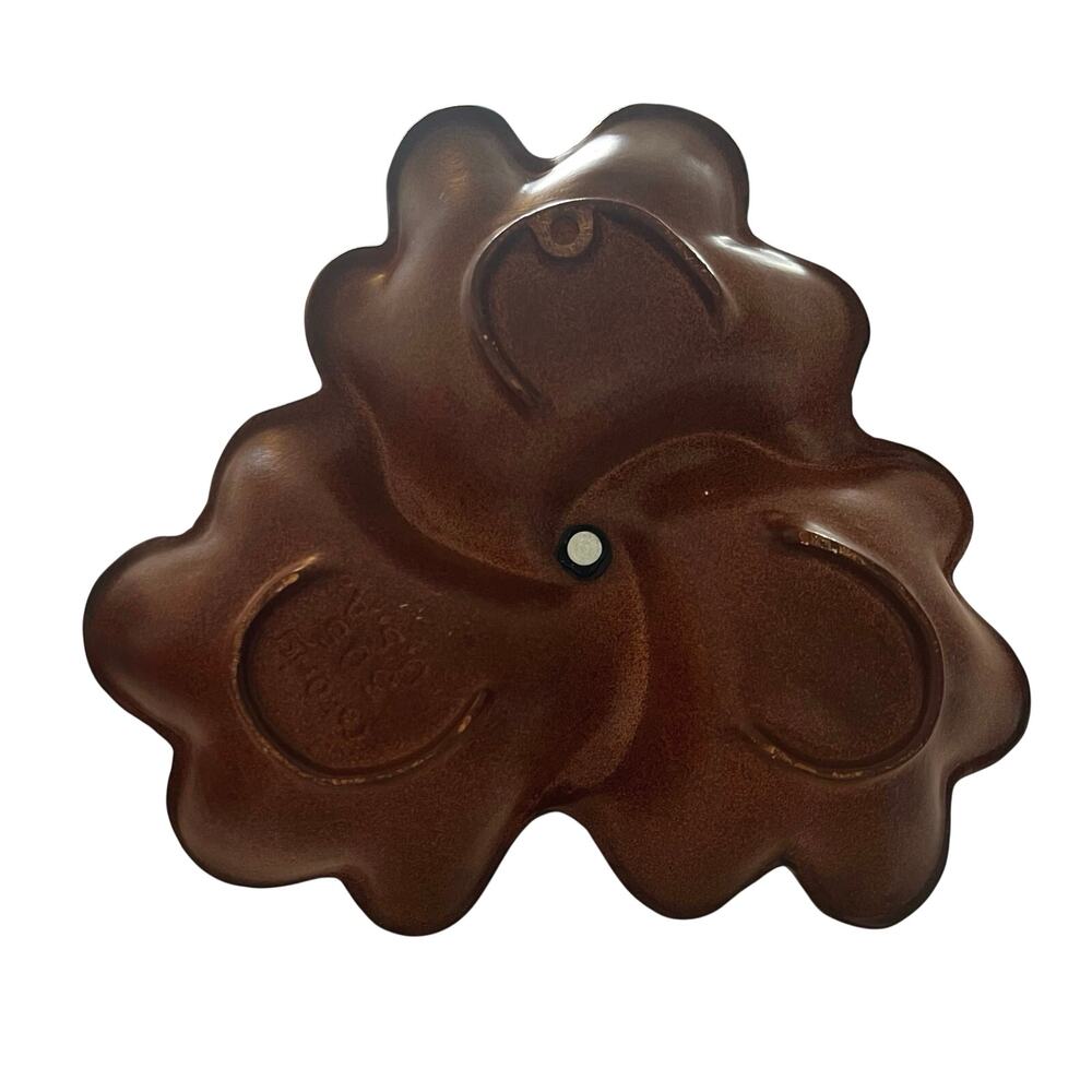 Vtg Cal-Orig 305 California Pottery Tiered MCM Faux Wood Swirl Tidbit Snack Tray - Picture 4 of 8